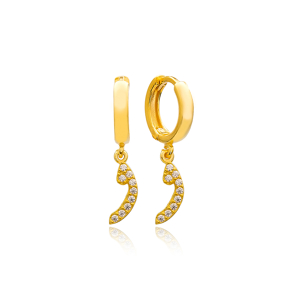 Waav Letter Arabic Alphabet Wholesale Handmade 925 Sterling Silver Dangle Earrings