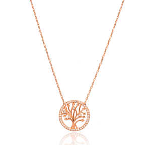 Tree of Life Minimal Design Pendant In Turkish Wholesale 925 Sterling Silver