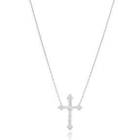 Crucifixion of Jesus Necklace Turkish Wholesale Handcrafted Necklace 925 Silver Sterling Jewelry