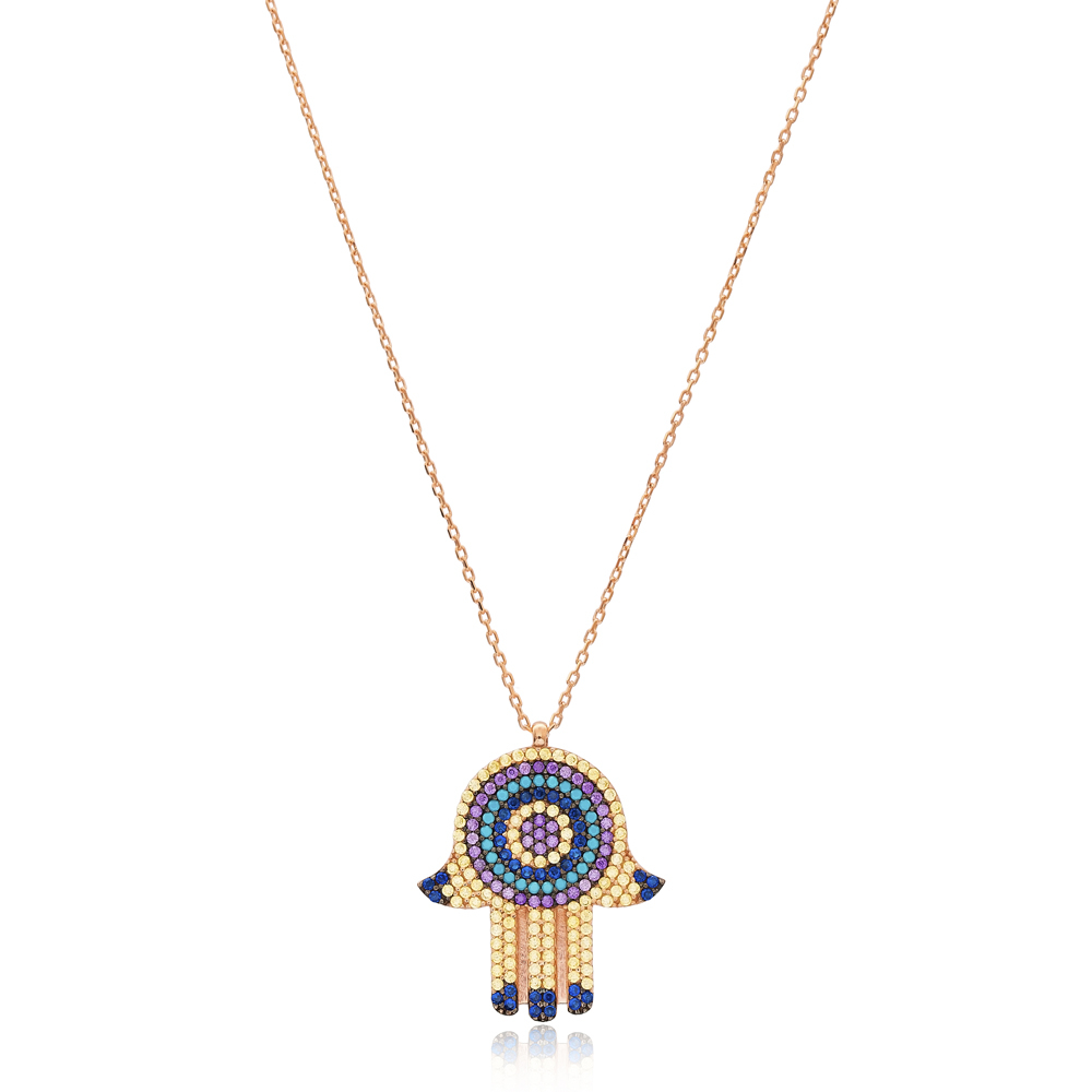 Hamsa Design Pendant Turkish Wholesale 925 Sterling Silver Handmade Jewelry