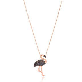 Flamingo Design Pendant Turkish Wholesale 925 Sterling Silver Jewelry