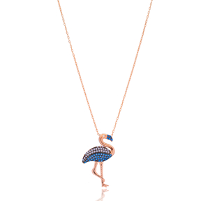 Flamingo Design Pendant Turkish Wholesale 925 Sterling Silver Jewelry