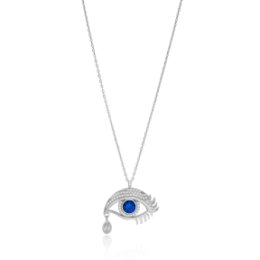 Crying Eye Pendant Turkish Wholesale Handcrafted 925 Silver Jewelry
