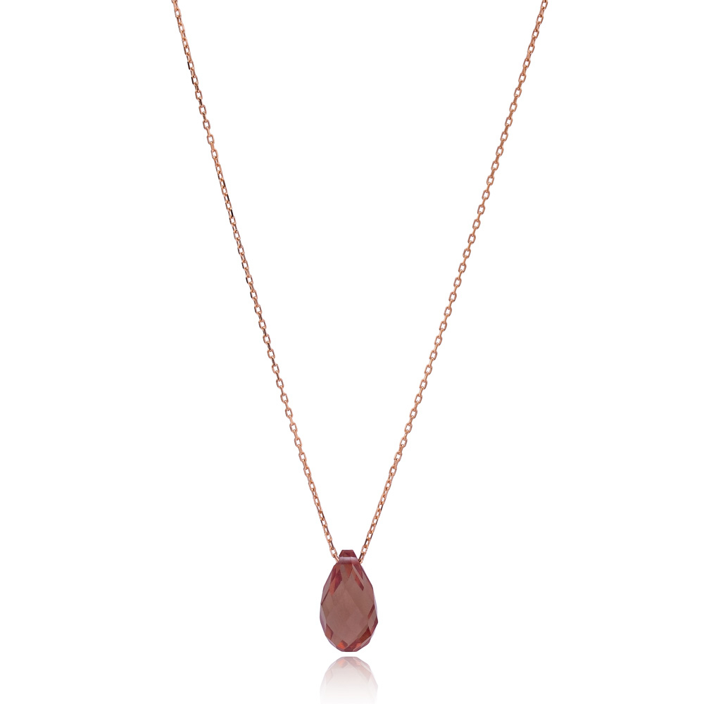 Teardrop Stone shape Pendant Turkish Wholesale Sterling Silver Fashion Jewelry