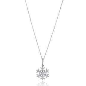 Snowflake Charm Necklace Wholesale Handmade 925 Silver Sterling Jewelry