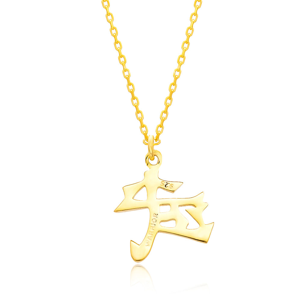 Japanese Warrior Kanji Symbol Design Wholesale Handmade 925 Silver Sterling Necklace