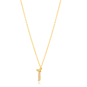 Zayin Letter Hebrew Alphabet Design Wholesale Handmade 925 Silver Sterling Necklace