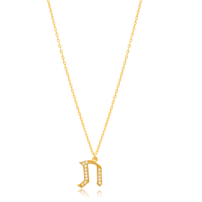 Sav Letter Hebrew Alphabet Design Wholesale Handmade 925 Silver Sterling Necklace