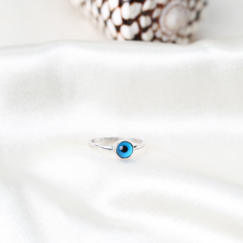 Evil Eye Design Turkish Wholesale Handcrafted Infinite Silver Ring