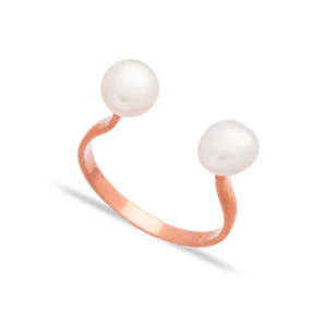 Adjustable Pearl Ring Wholesale Handcrafted 925 Sterling Silver Jewelry