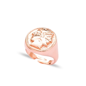 Medallion Design Adjustable Ring Wholesale  925 Silver Sterling Jewelry