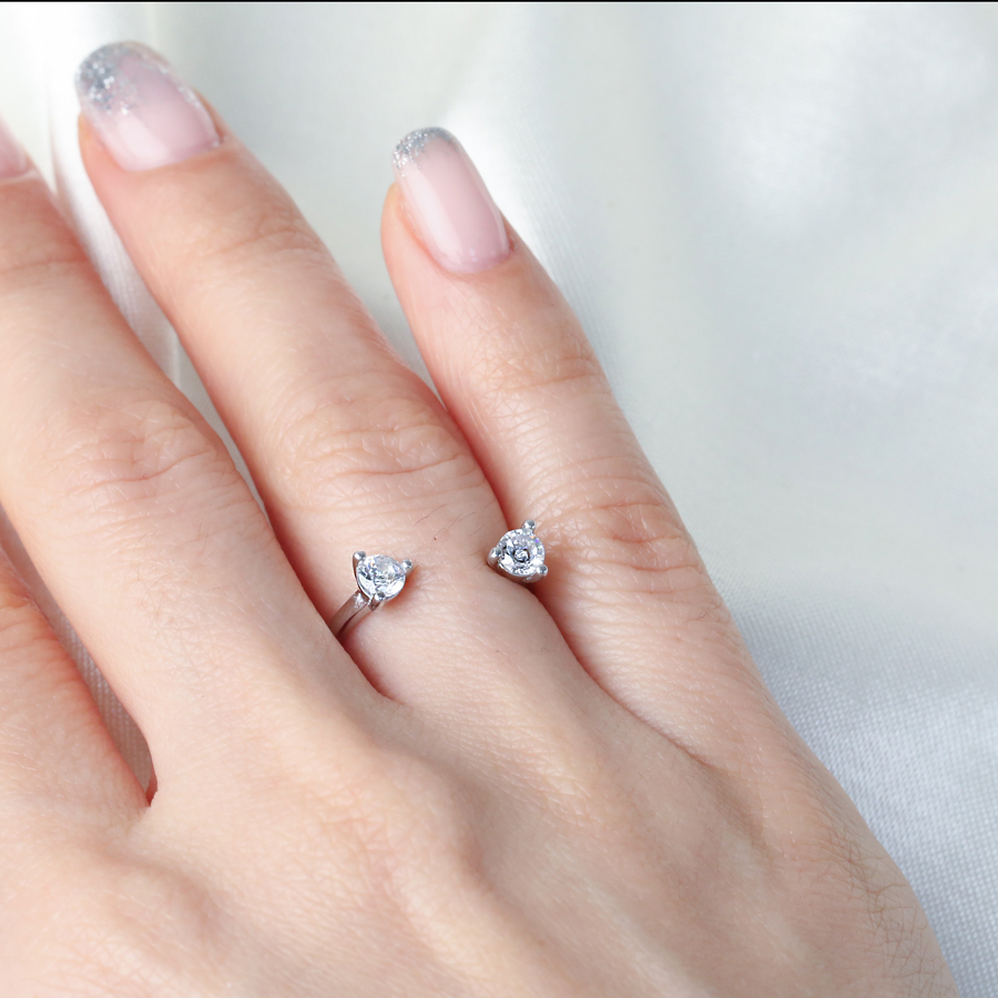 Fashionable Elegant Design Adjustable Ring Wholesale 925 Silver Sterling Jewelry