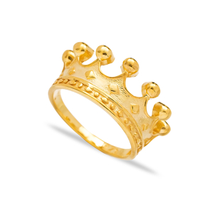 Crown Design Turkish Wholesale Handcrafted Silver Ring