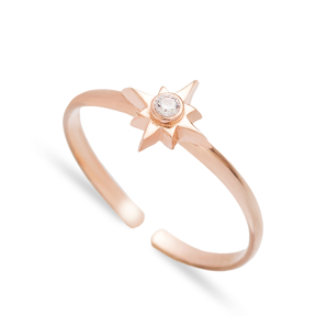 North Star Adjustable Ring Compass Design Wholesale Turkish 925 Sterling Silver Jewelry