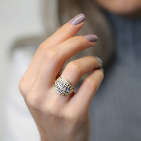 Baguette Stone Elegant Design Adjustable Ring Turkish Handmade Wholesale 925 Sterling Silver Jewelry