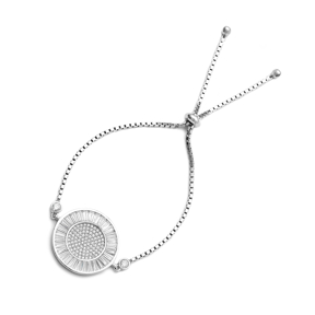 Tennis Bracelet Round Baguette 925 Silver Sterling Adjustable Bracelet Wholesale Jewelry