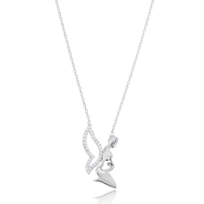 Mother In Angel Design Pendant In Turkish Wholesale 925 Sterling Silver