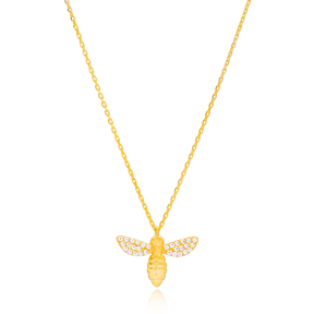 Gold Plated Bee Pendant Wholesale 925 Sterling Silver Jewelry