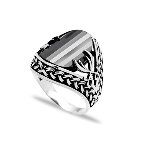 Turkish Design Men Ring Wholesale Handmade 925 Sterling Silver Men Ring