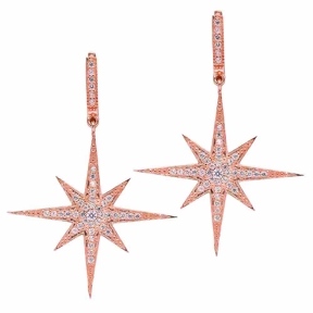 Turkish Wholesale Handcrafted North Star Silver Bridal Earring